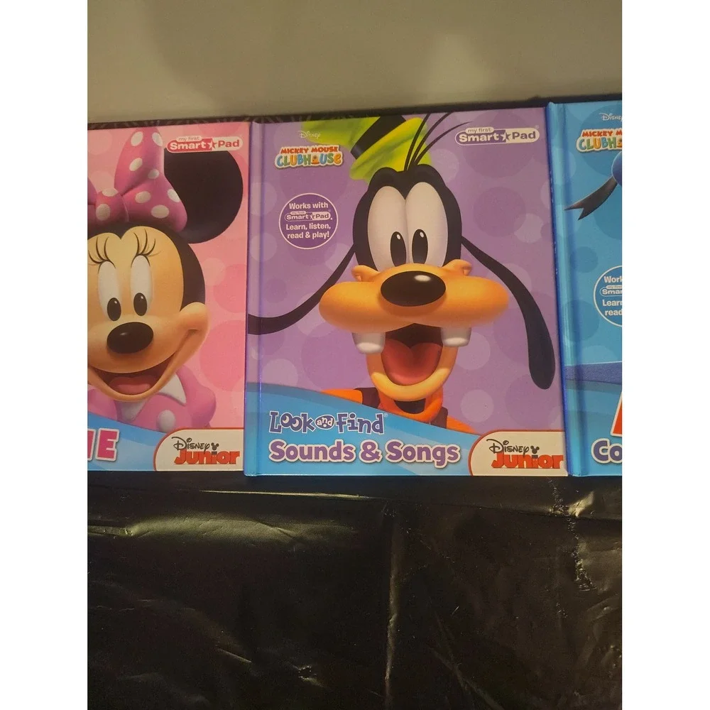 Disney Mickey Mouse Clubhouse My First Smart Pad 3 Book Set Minnie Goofy Donald